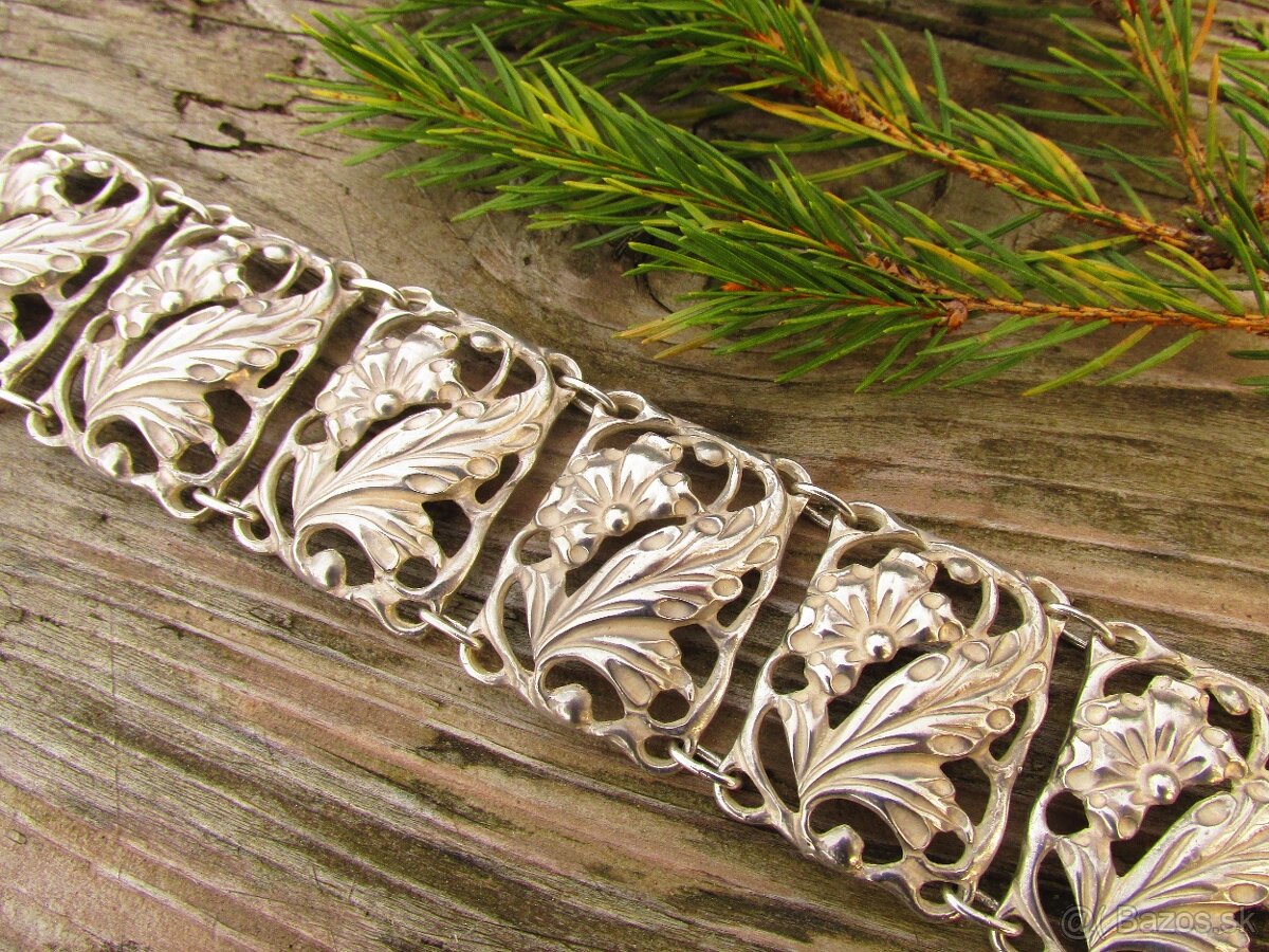 Starý strieborný náramok, Ag 925 - 3