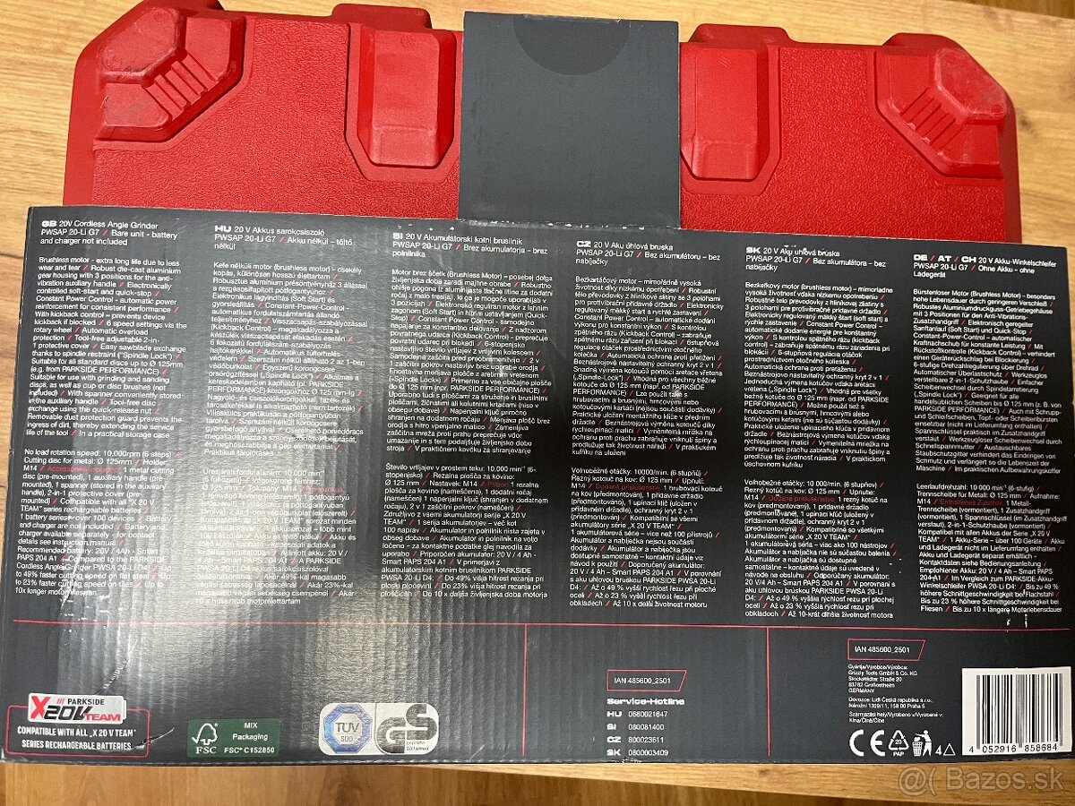 Parkside uhlova bruska - 3