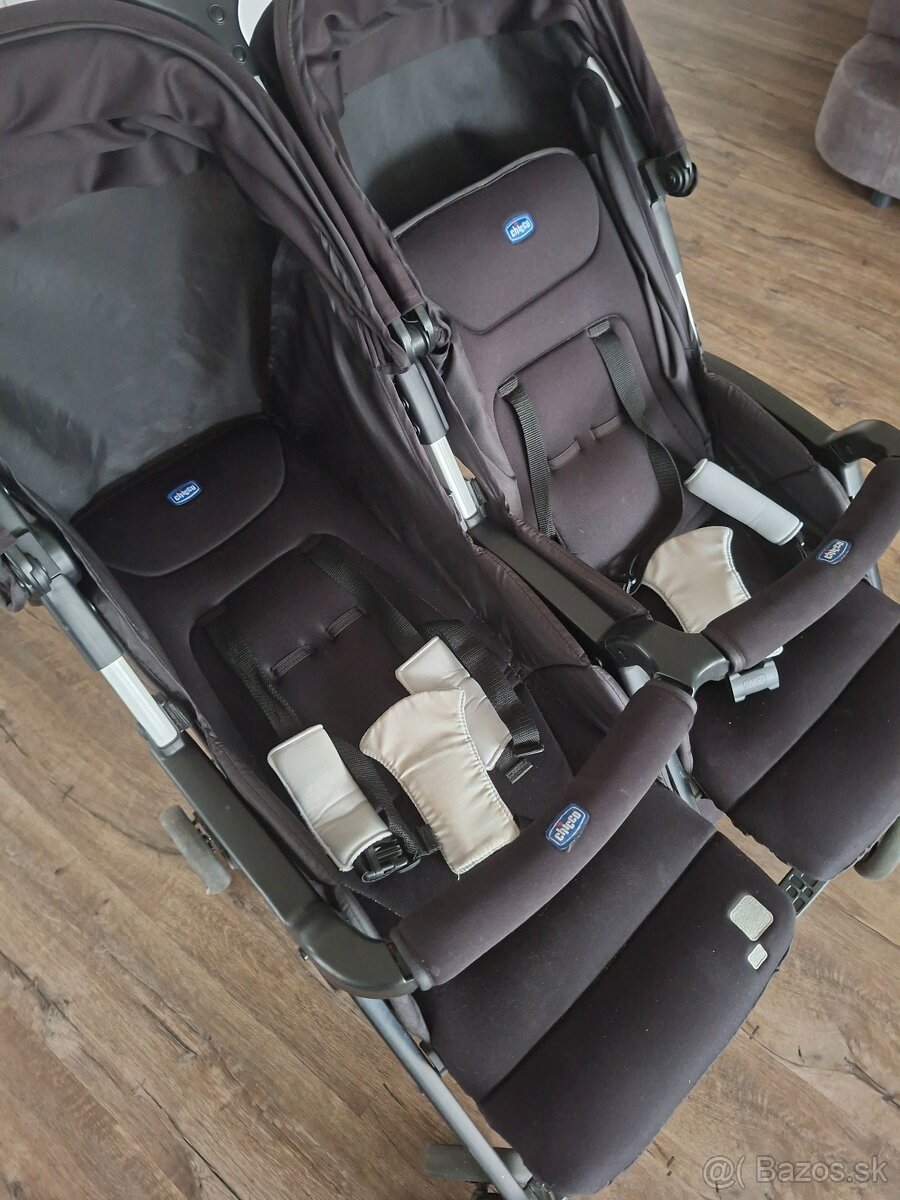 CHICCO Kočík dvojičkový/súrodenecký športový Ohlala Twin Bla - 3