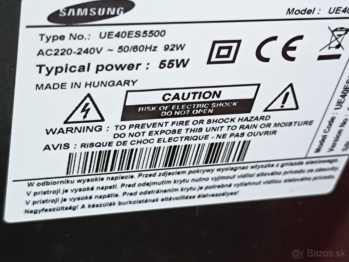 Predám TV Samsung uhlopriečka 40" - 3