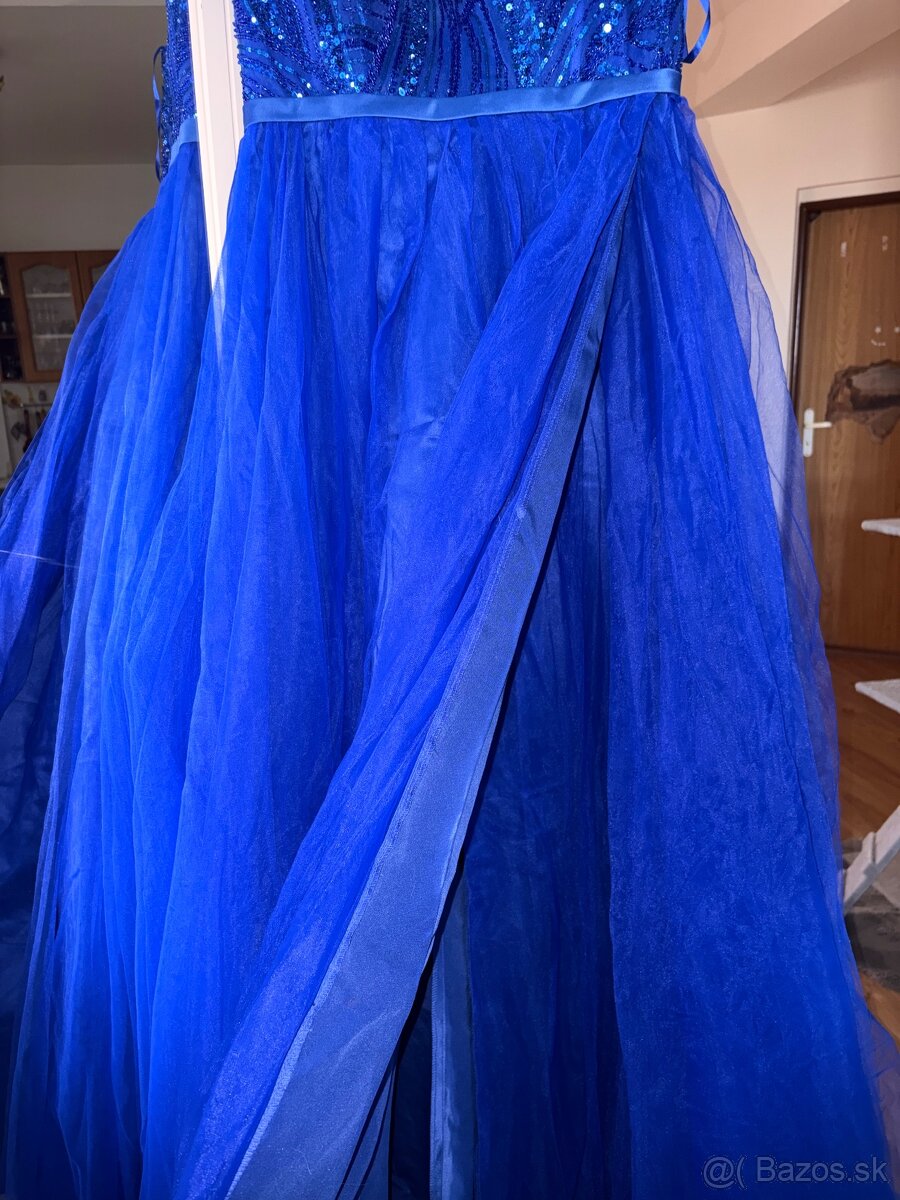 Spoločenské modre šaty - 3