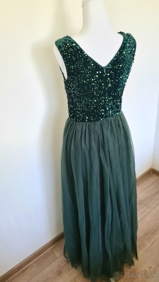 Tmavozelene šaty L - 3