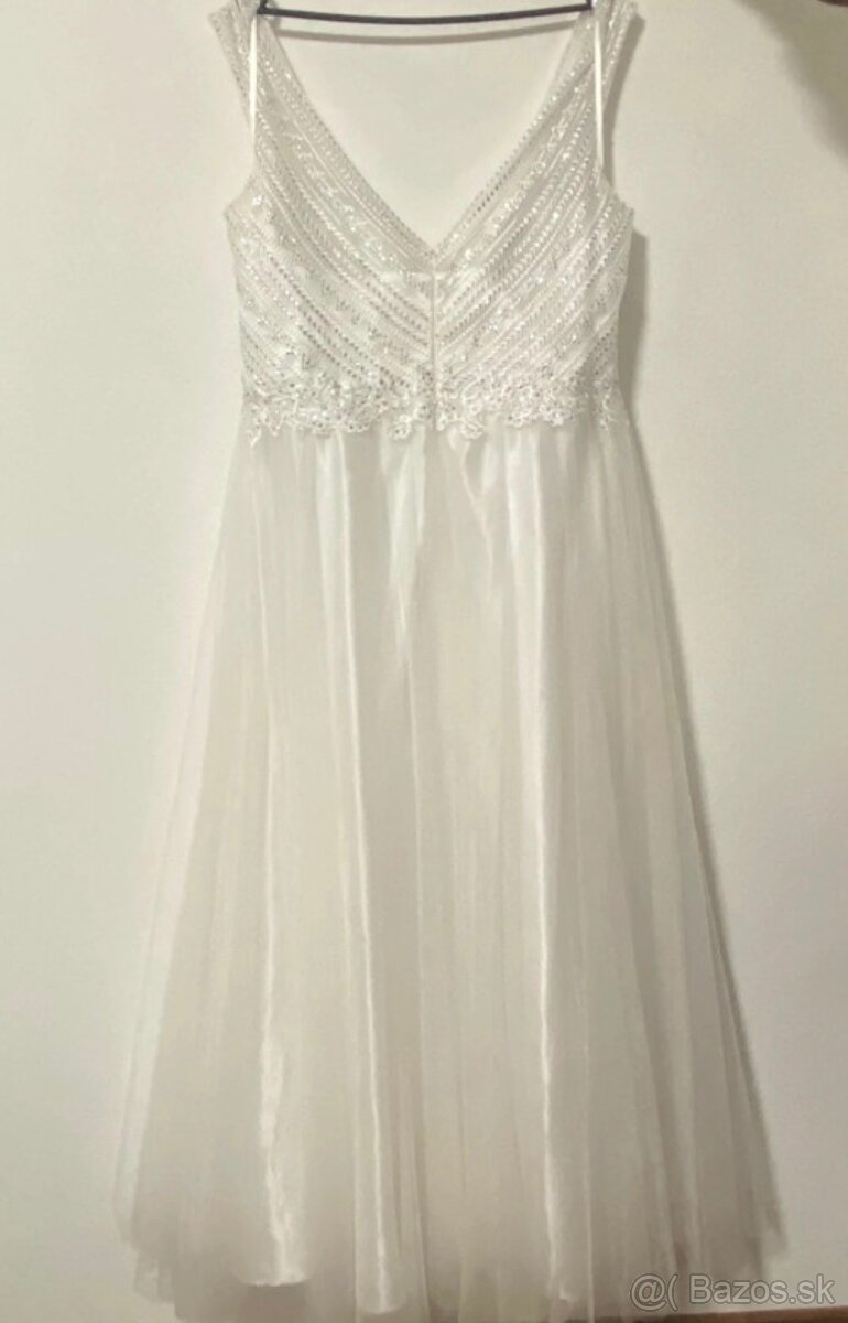 Svadobné šaty veľ. XL (50) - 3