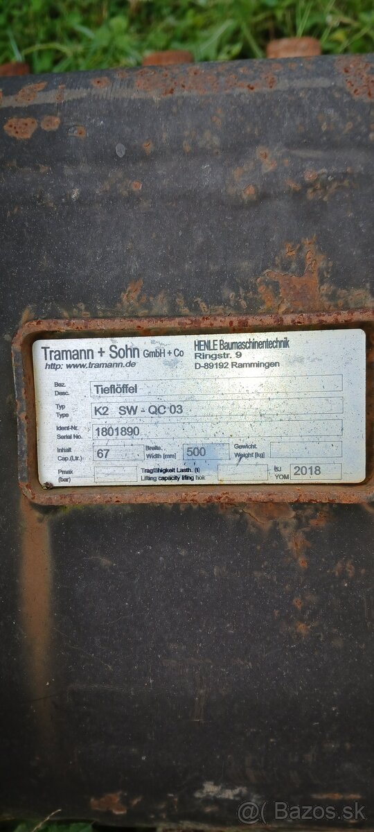 Lopata na bager 500mm - 3