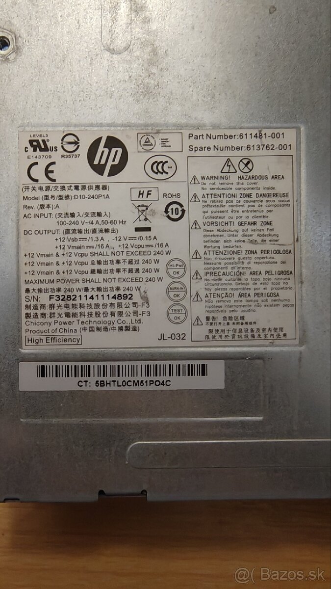 zdroj k PC HP 6000/6005, 6200/6205, 6300/6305 - 3