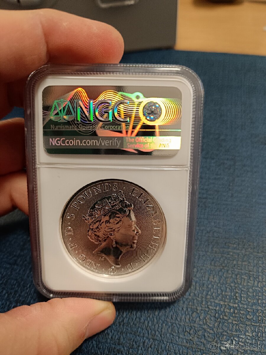 2oz The Queen's Beasts 2021 ✓ Completer NGC ✓ strieborné 🪙 - 3