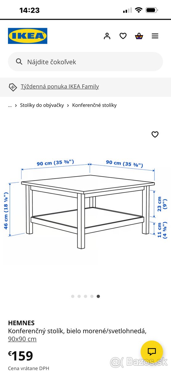 Hemnes konferenčný stolík - 3