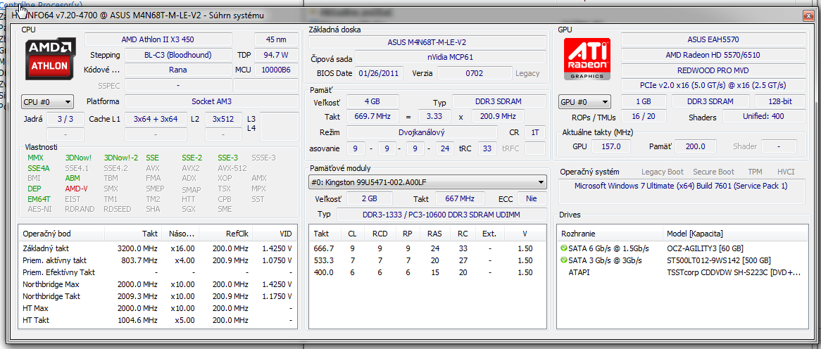 Predám PC Athlon II X3, 4GB RAM, SSD + HDD 500 GB - 3
