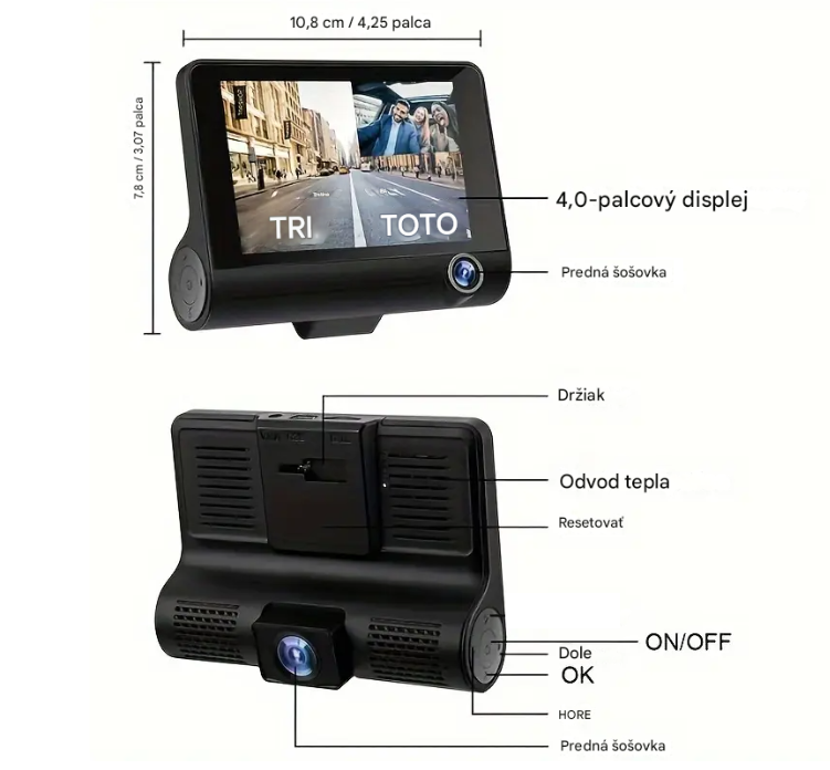 Autokamera + 64 GB SD karta - 3