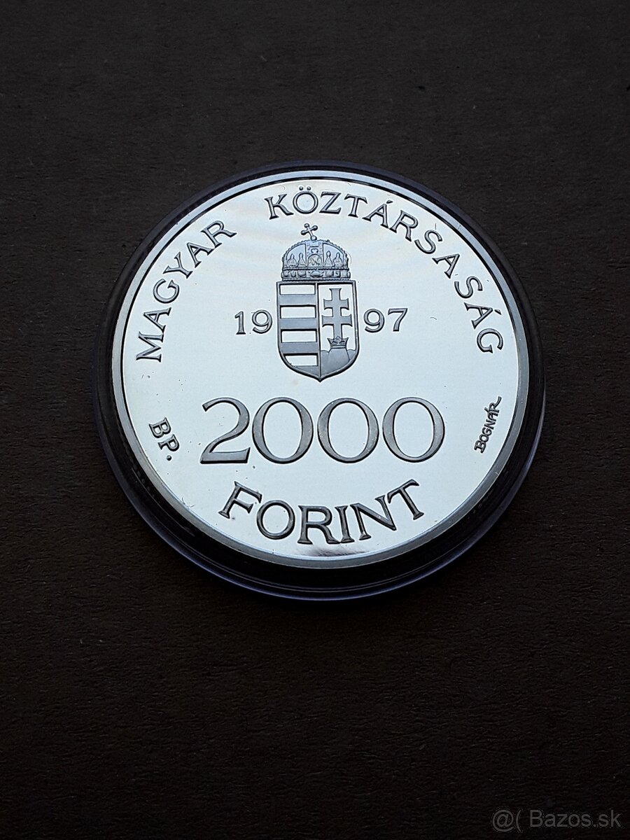 Minca 2000 Forint 1997 proof, striebro - 3