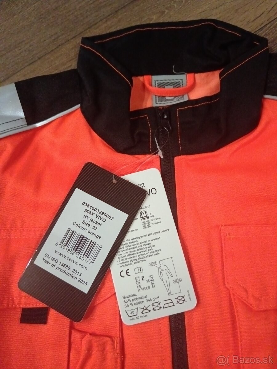 Reflexná bunda Max Vivo HV Jacket Cerva - 3