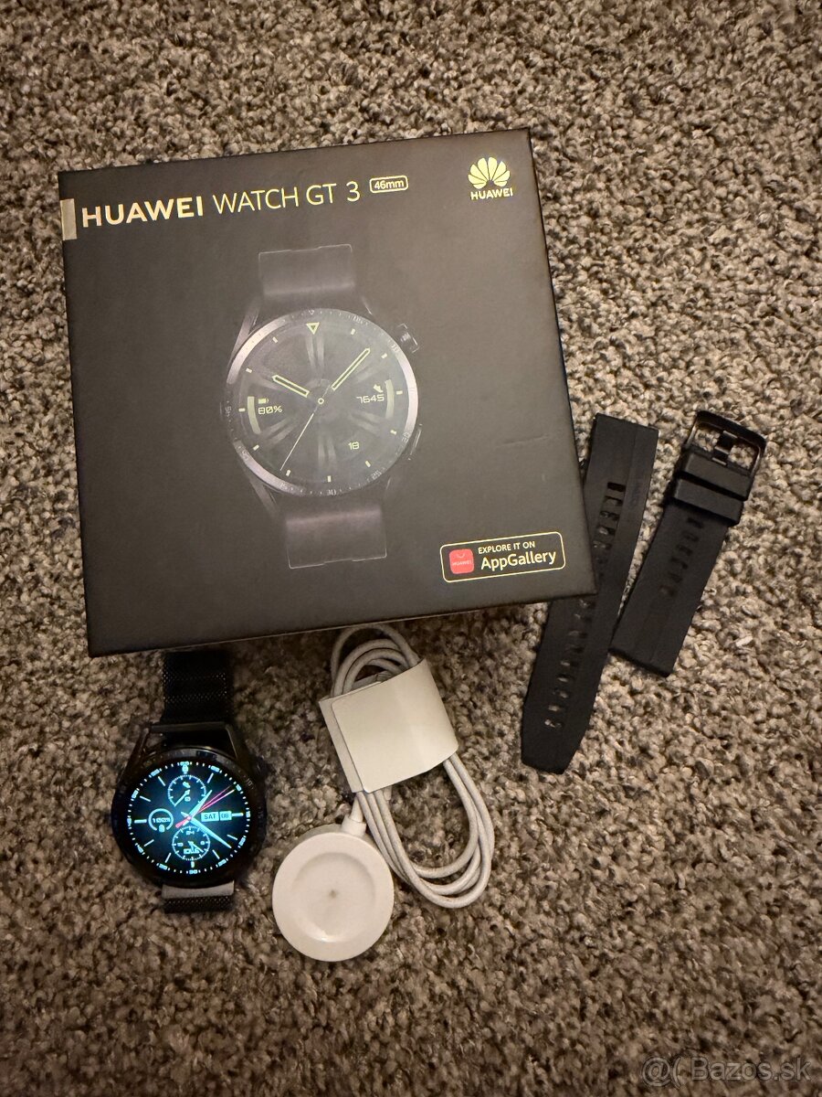 Predám Huawei Watch GT3 Black Stainless Steel - 3