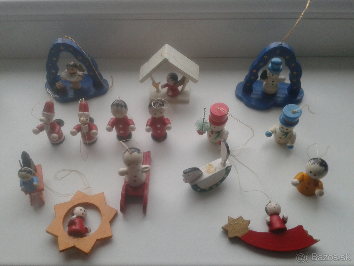 PREDAM RETRO VIANOCNE OZDOBY - GULE, VLOCKY - 3