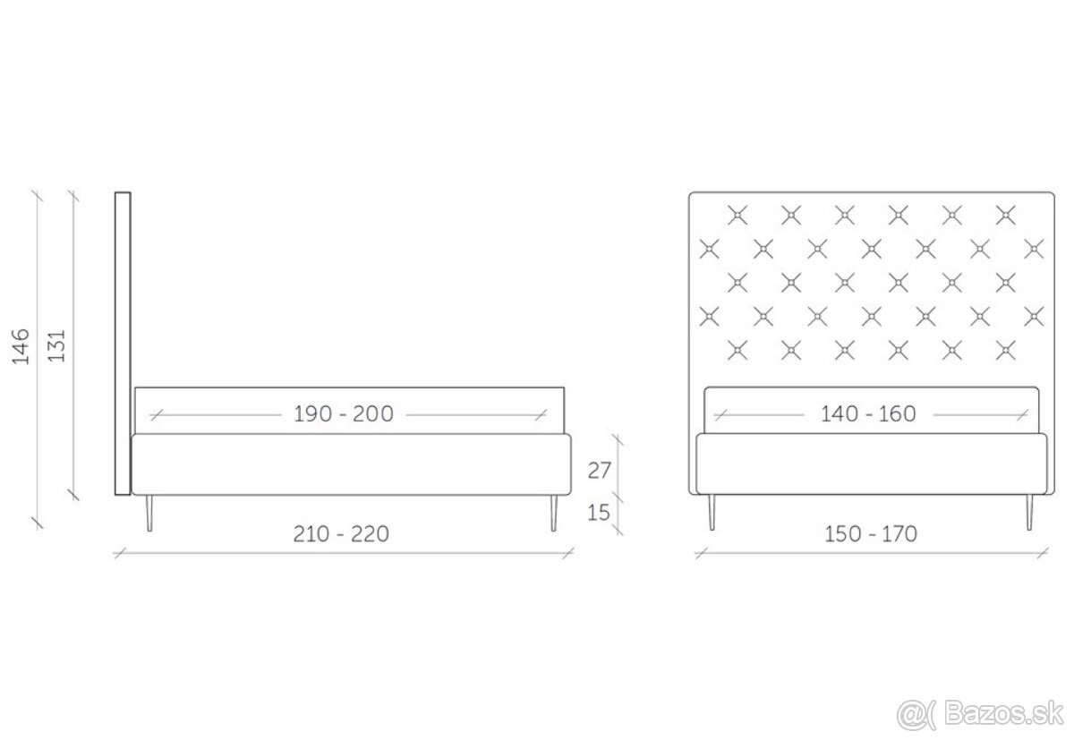 Talianska posteľ s matracom - 3
