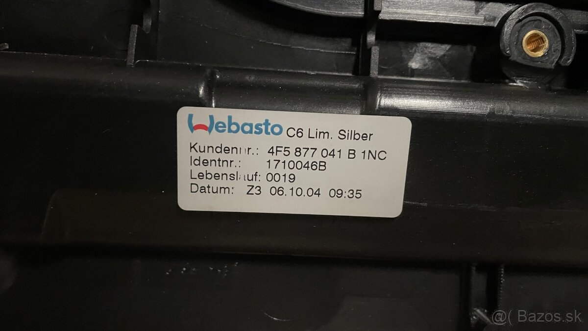 Strešné okno Audi A6 sedan model C6 typ 4F5 - 3