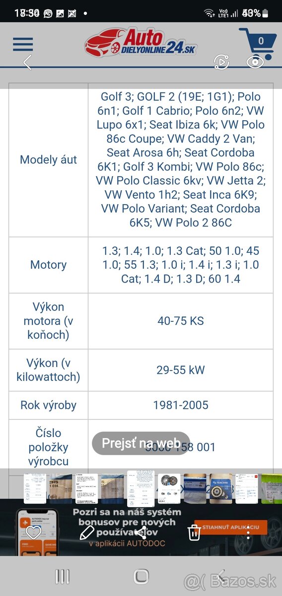 Spojkova sada SACHS 3000 158 001 - 3