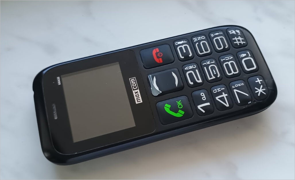 USB micro nabijacka + telefon Maxcom MM426 poskodeny display - 3