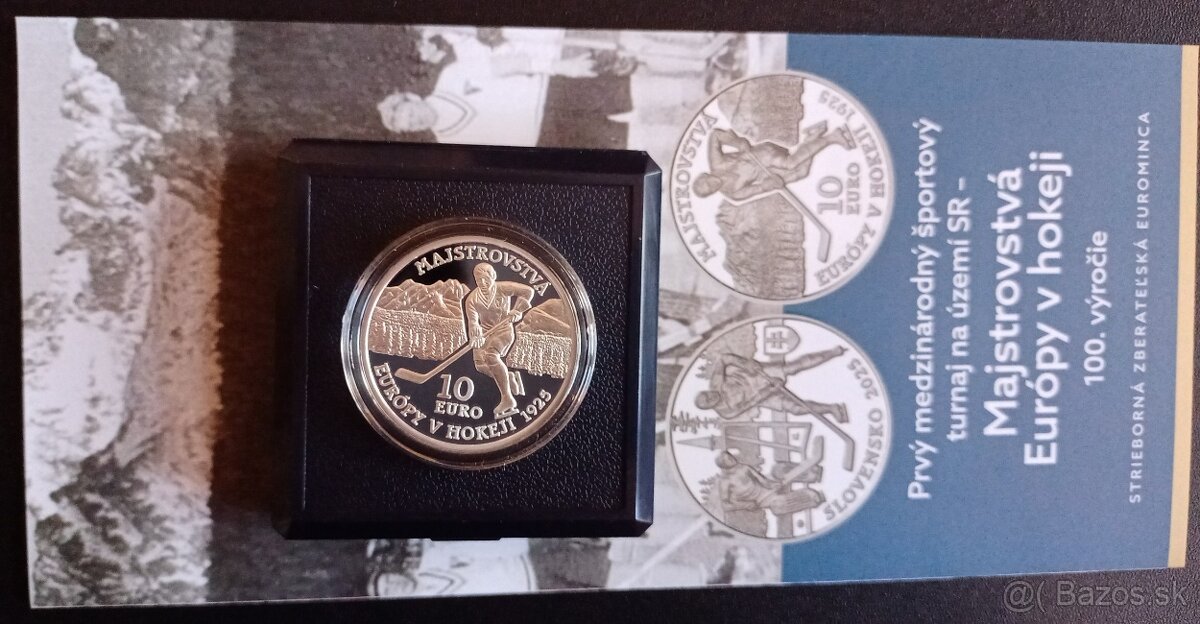 10 EUR Majsrovstvá Európy v hokeji - 100. výročie PROOF - 3