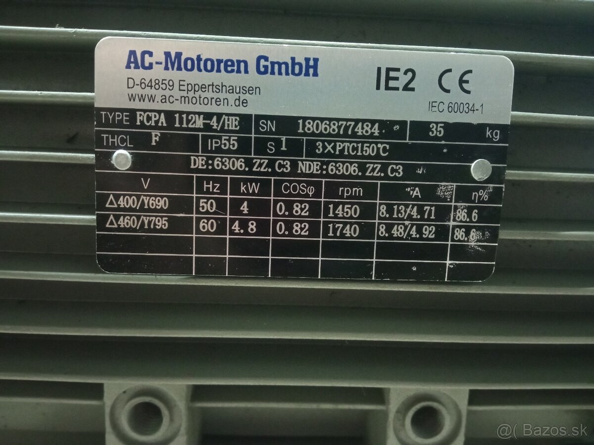 Elektromotor značky AC- MOTOREN - 3