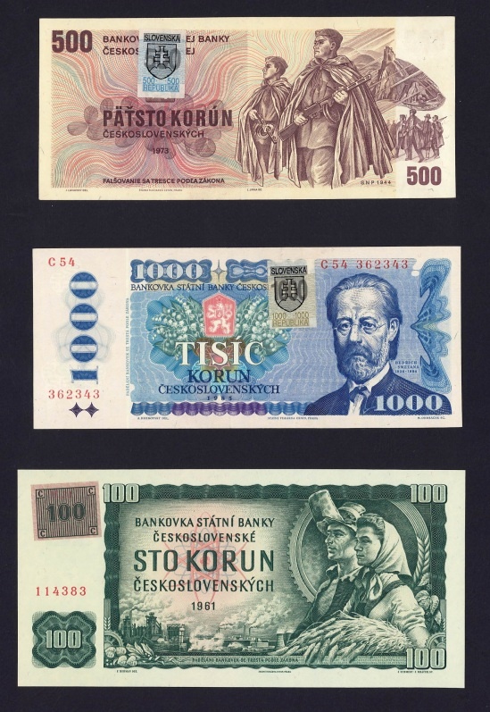 Bankovky - SR a ČR kolkované (1993) - 3