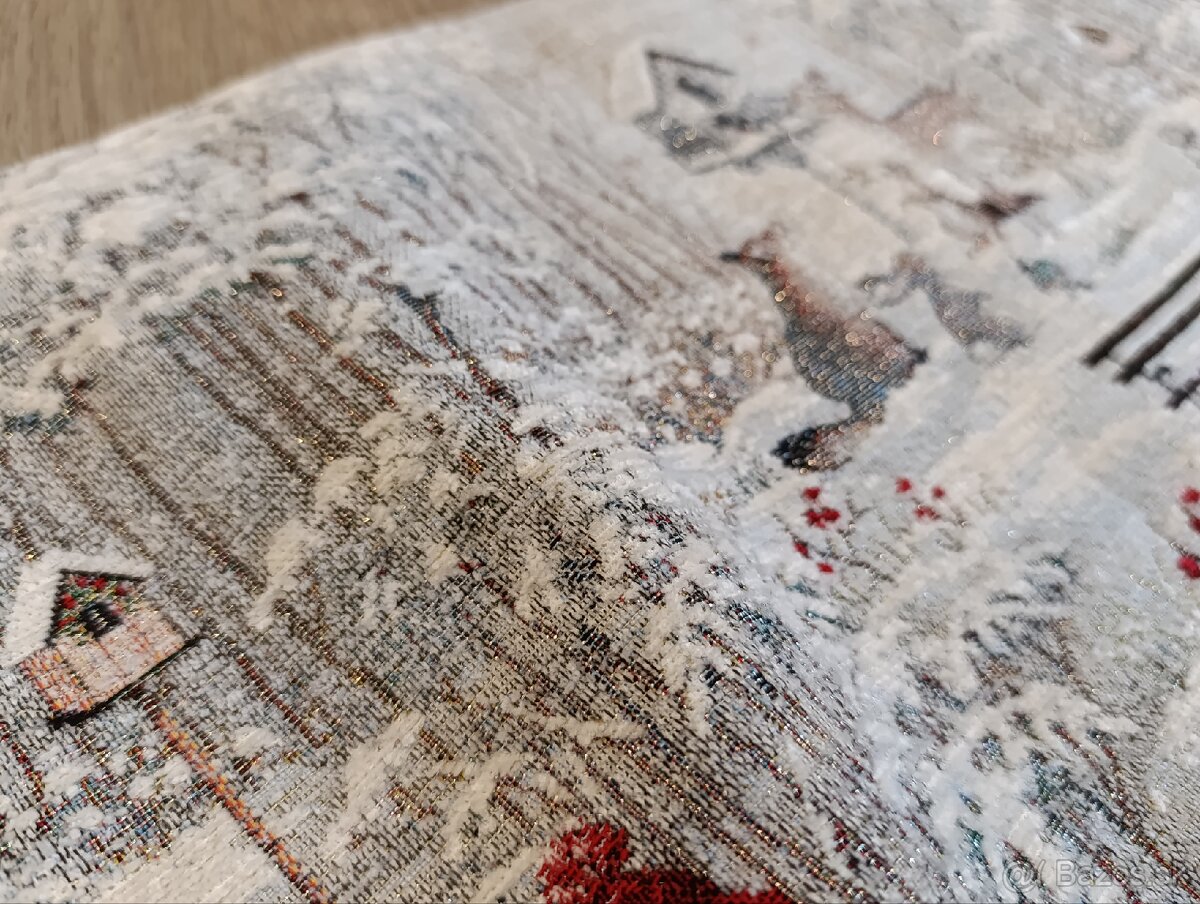 Vianočný zimný behúň na stôl - 3