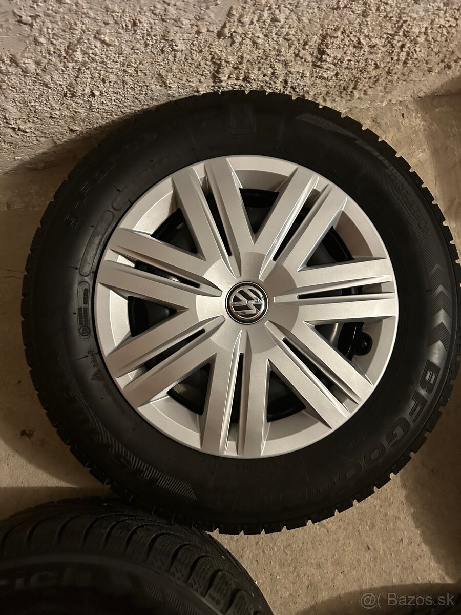 VW originál 5x100r14 disky + zimné pneu. - 3