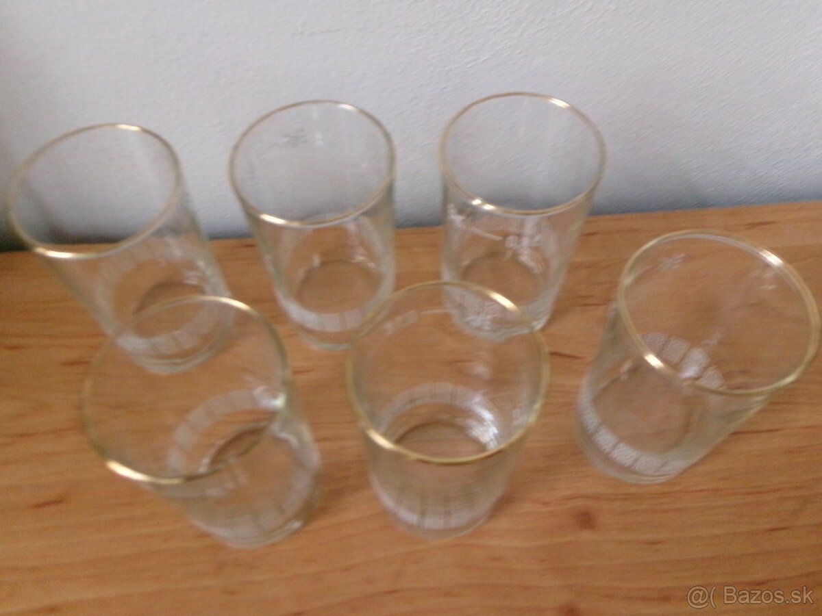 Sada 6 retro pohárikov 1 dcl. - 3