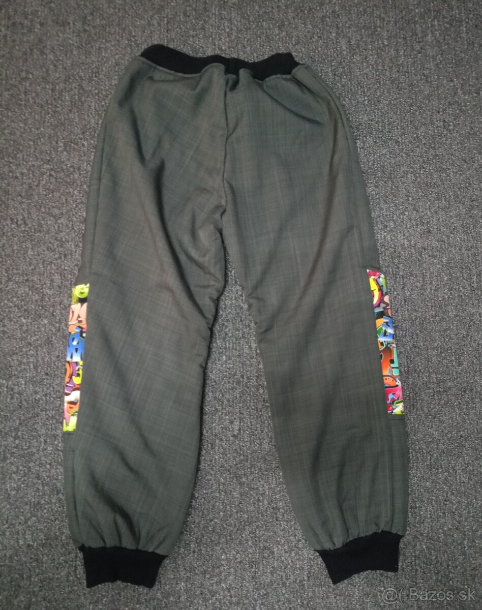 Kožušinové softshelové nohavice 134-140 + 3x tričko + plyšák - 3