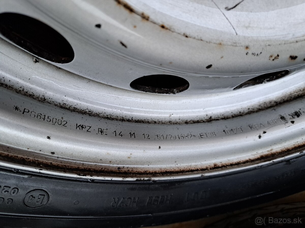 Dodavkové "plechače" 5x108 R15 + Letné pneu 195/70 R15C - 3