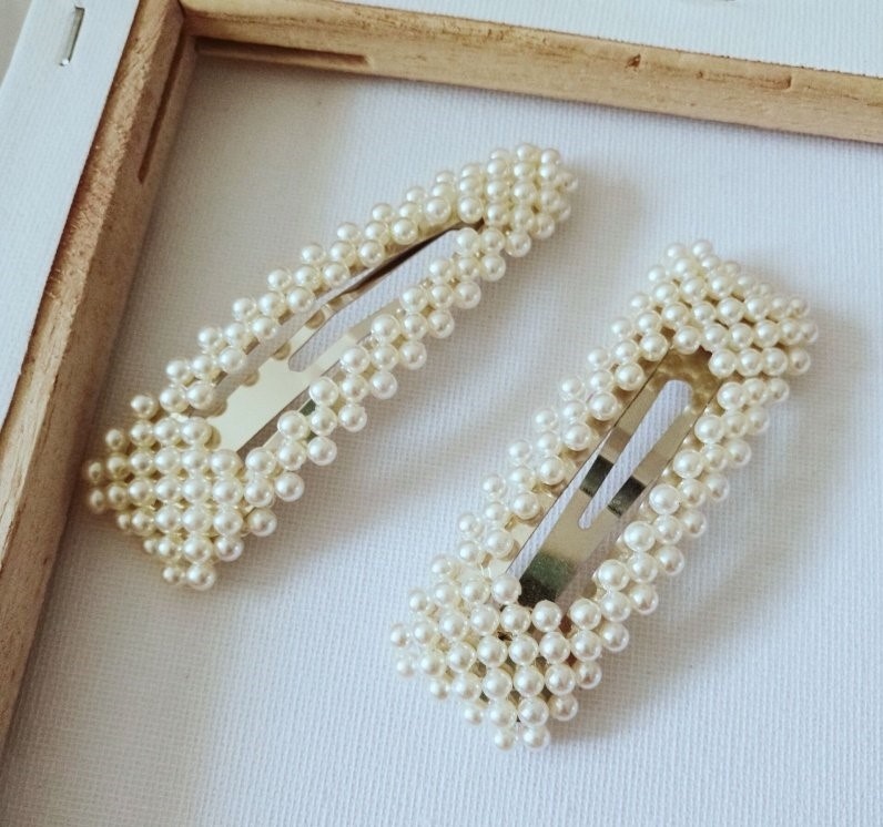 ♥ 2x perličkové sponky ♥ - 3