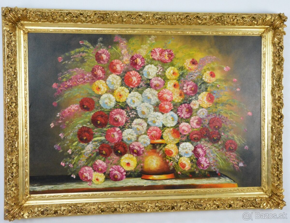 Zámecký obraz - Zátiší - olej na plátně-XXL 179 cm - 3