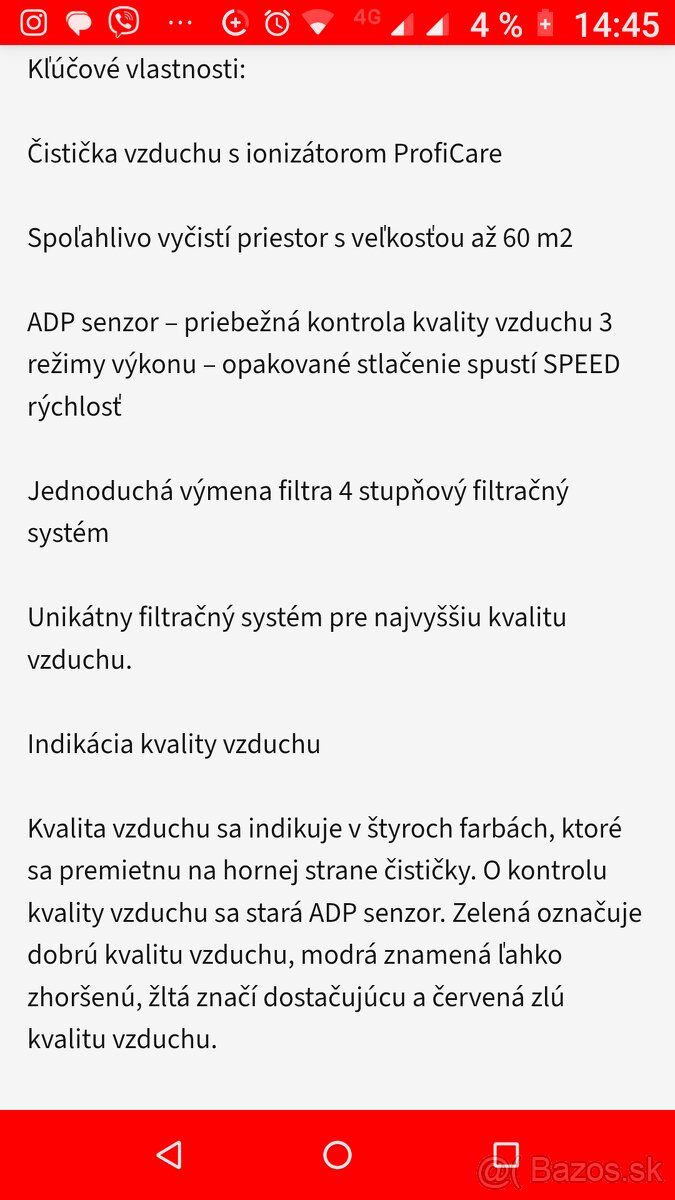 Čistička vzduchu Proficare PC LR3076 - 3