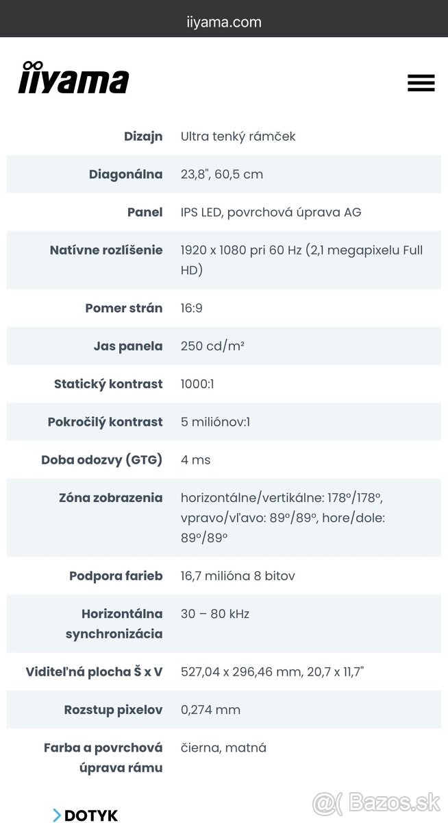 Dotykový monitor iiyana PROLITE T2454MSC - 3
