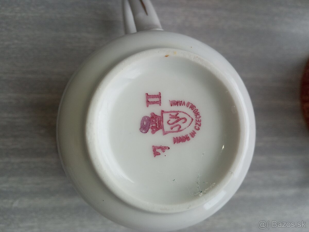 Šálky a podšálky, porcelán. - 3