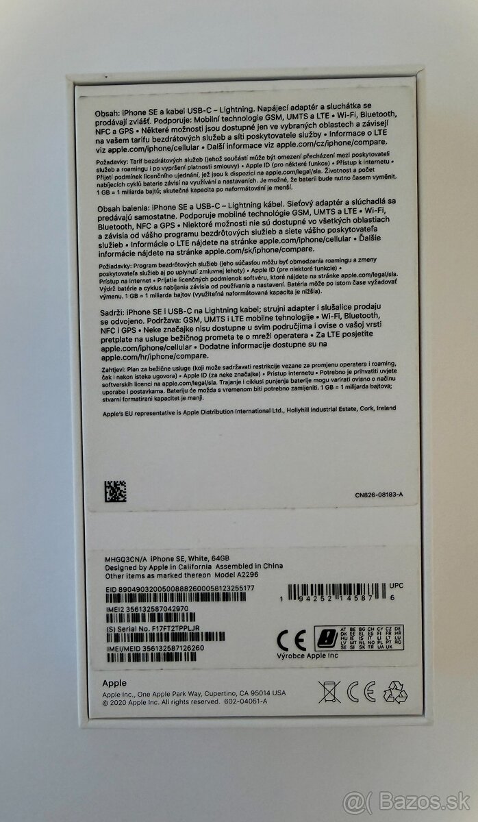 Predám Apple iPhone SE 64GB White (2020) - 3