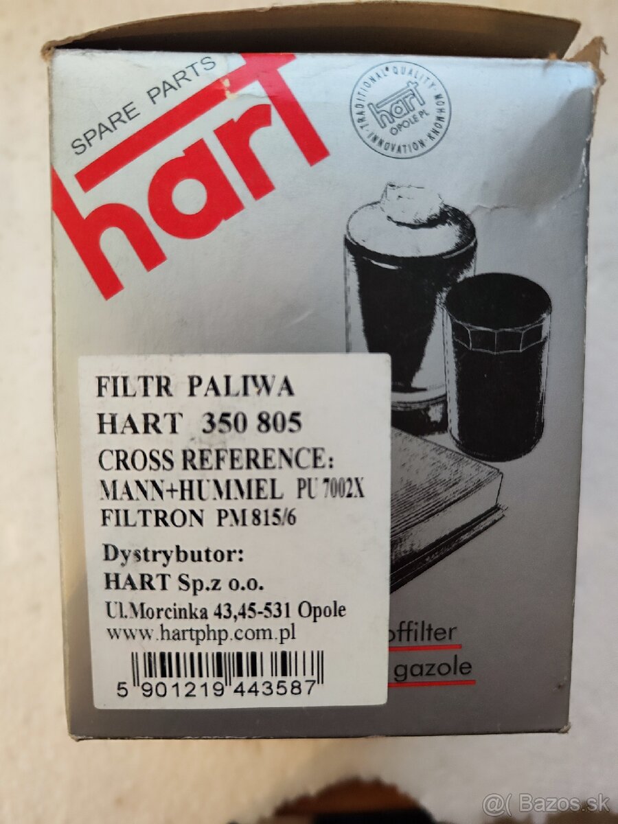 Palivový filter HART 350805 – nový - 3