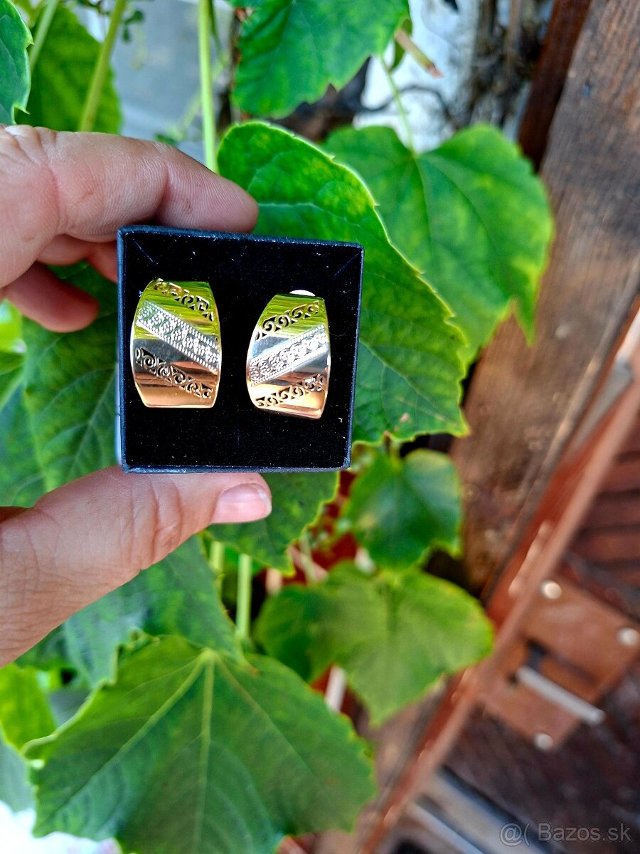 Zlate náušnice výnimočné 585 - 3