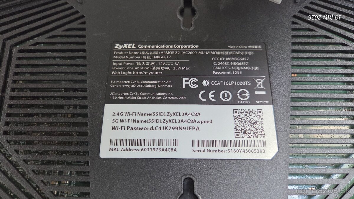 predam router wifi ZyXEL ARMOR Z2 (NBG6817) - 3