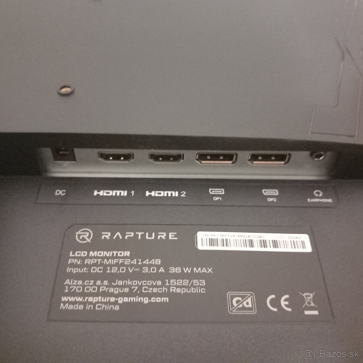Monitor Rapture 23,8" VIDE - 240 Hz - 3