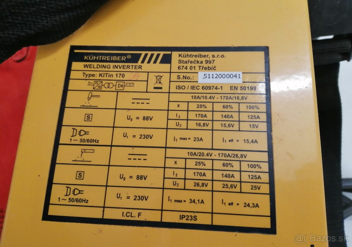 Predám zváračku Kühtreiber KITin 170 Tigla - 3