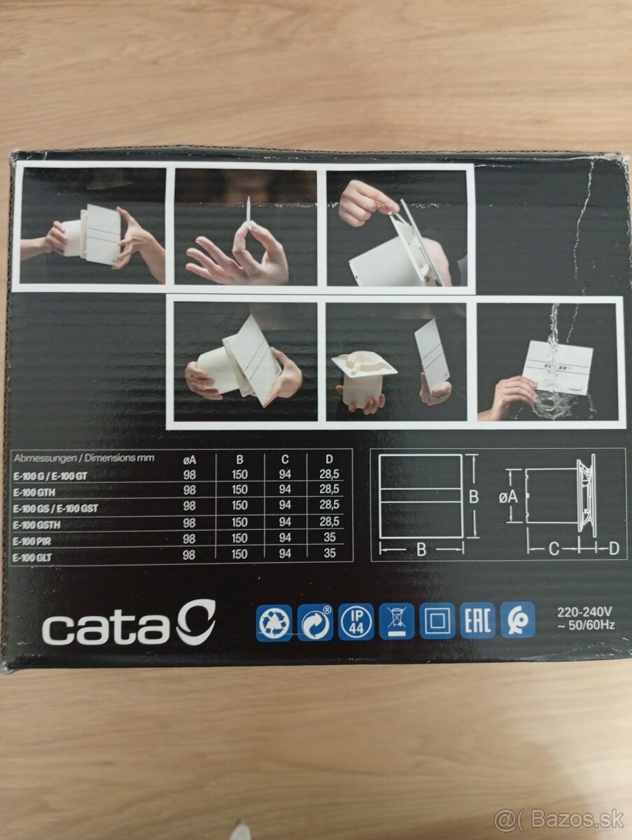 Kupelnovy odsavac Sapho Cata E100 GT 2ks - 3