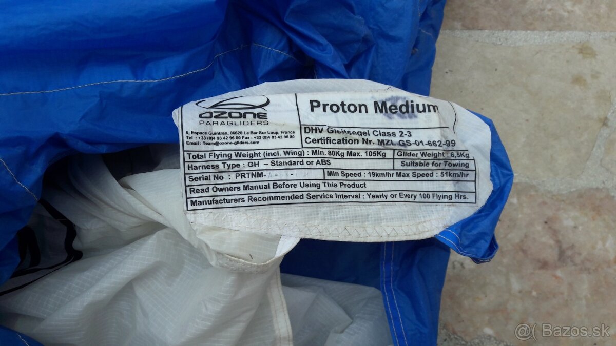 Paraglíding krídlo Proton Meddium - 3