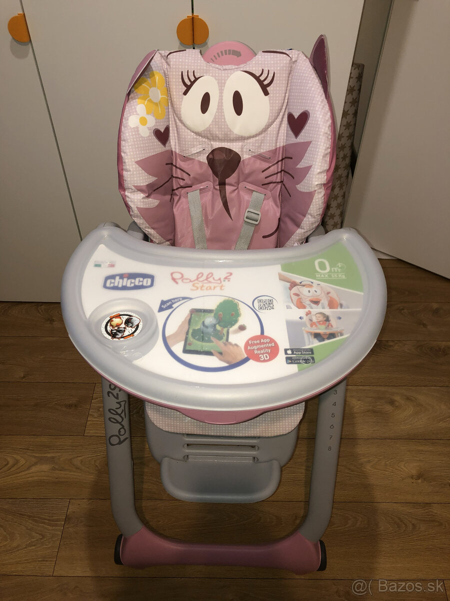 Jedálenská stolička Chicco Polly 2 Start - Miss Pink - 3