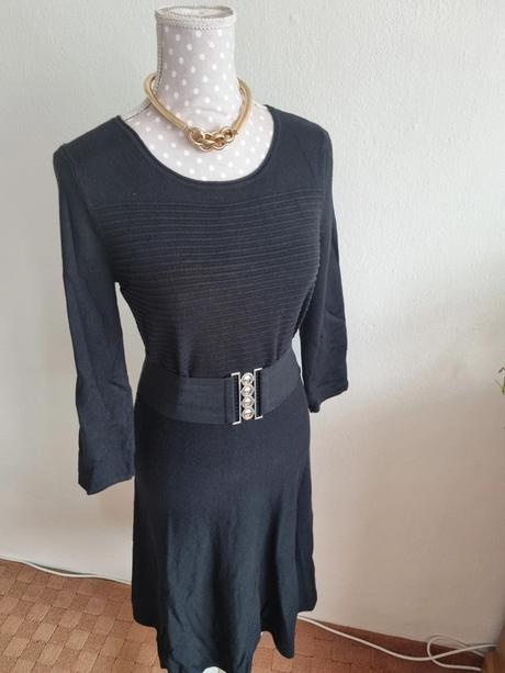 čierne pletené šaty Tom Tailor veľ. 38 - 3