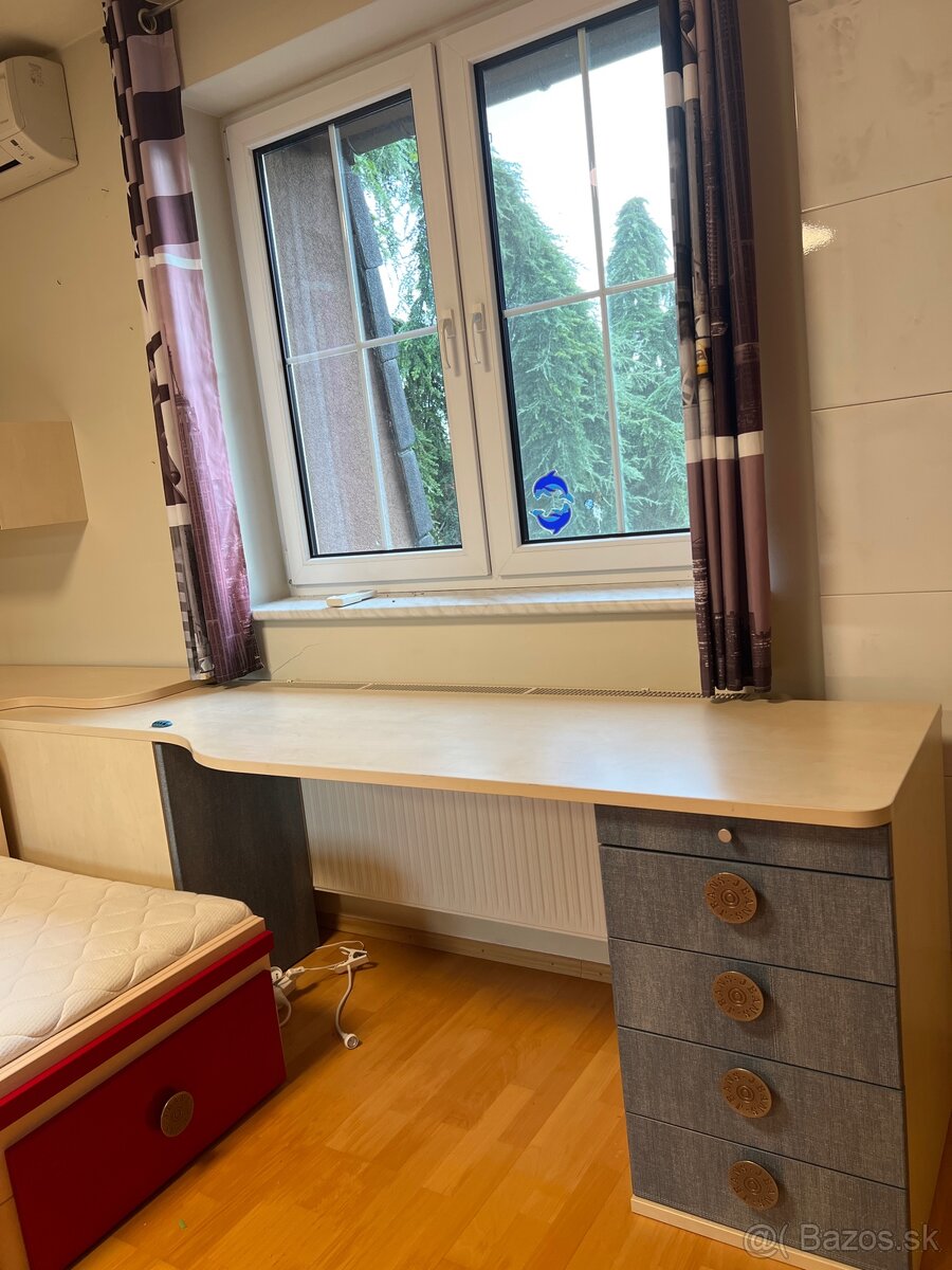 Písací stôl s úložným priestorom a zásuvkami - 3