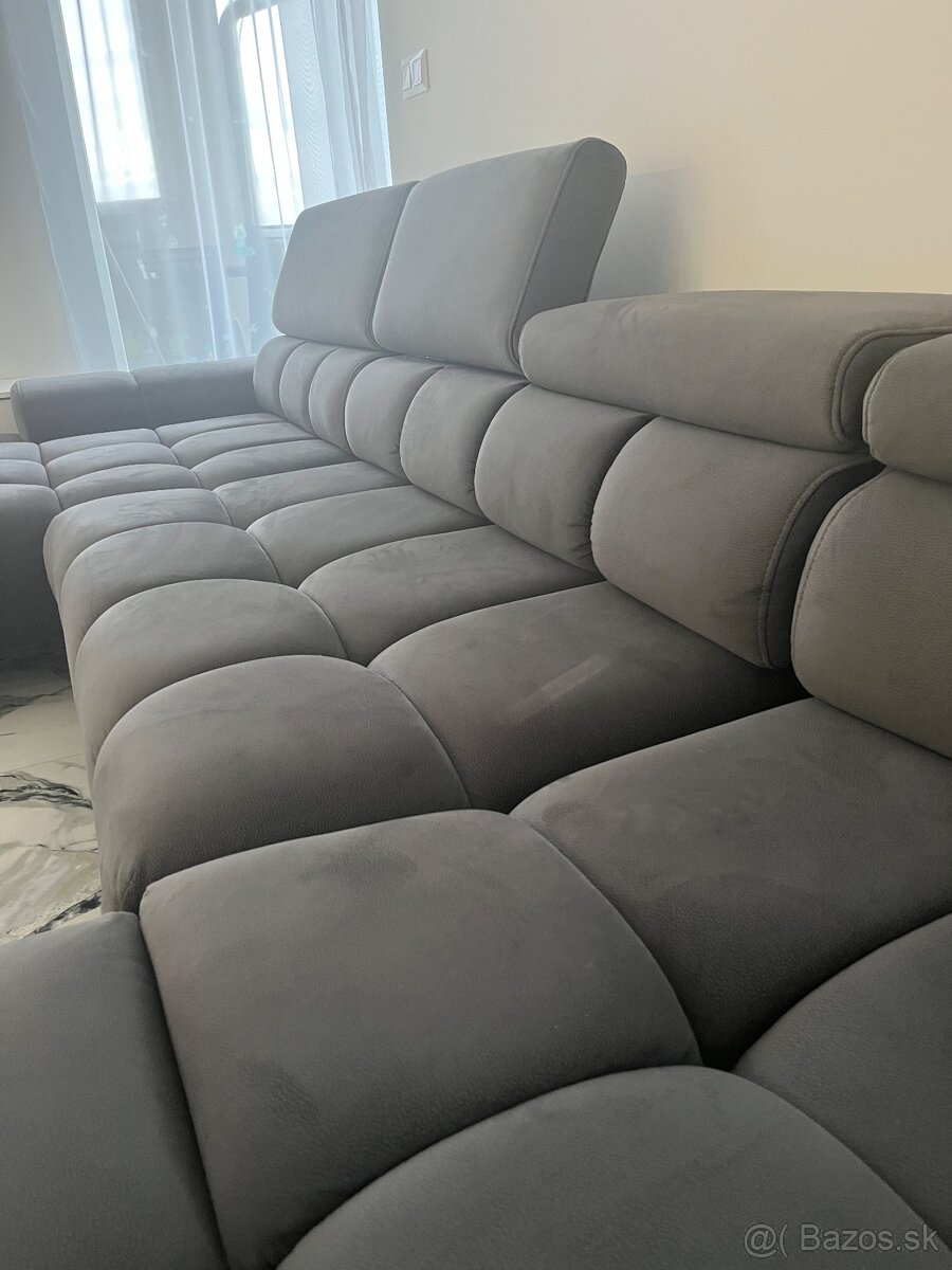 Antracitová sedacia súprava XL - 3