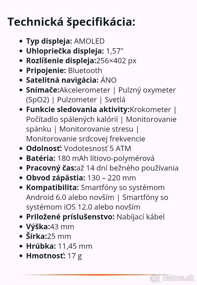 Predám Honor Band 9 - 3