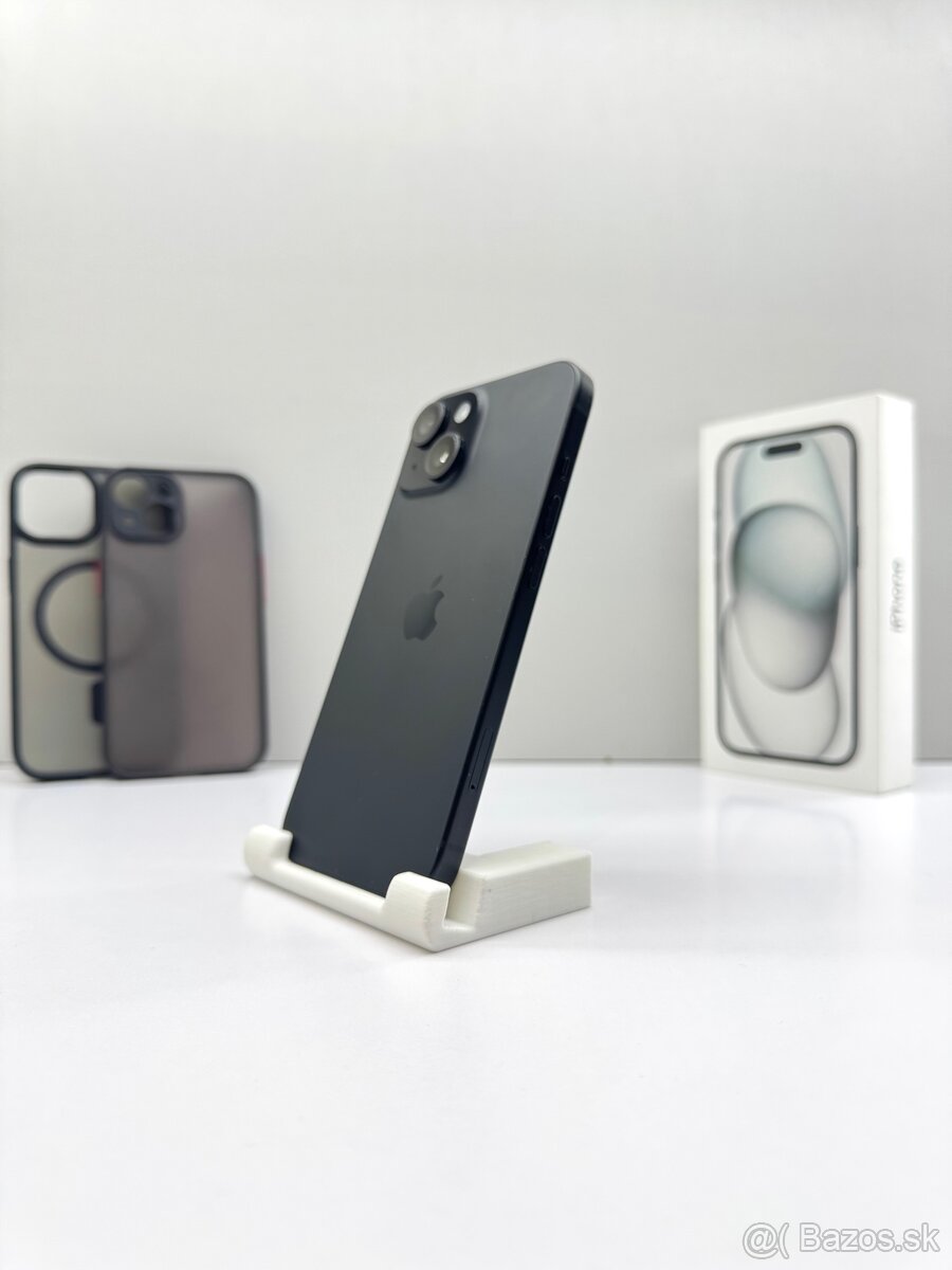 iPhone 15 BLACK 128GB TOP STAV ORIGINÁL+PRÍSLUŠENSTVO - 3