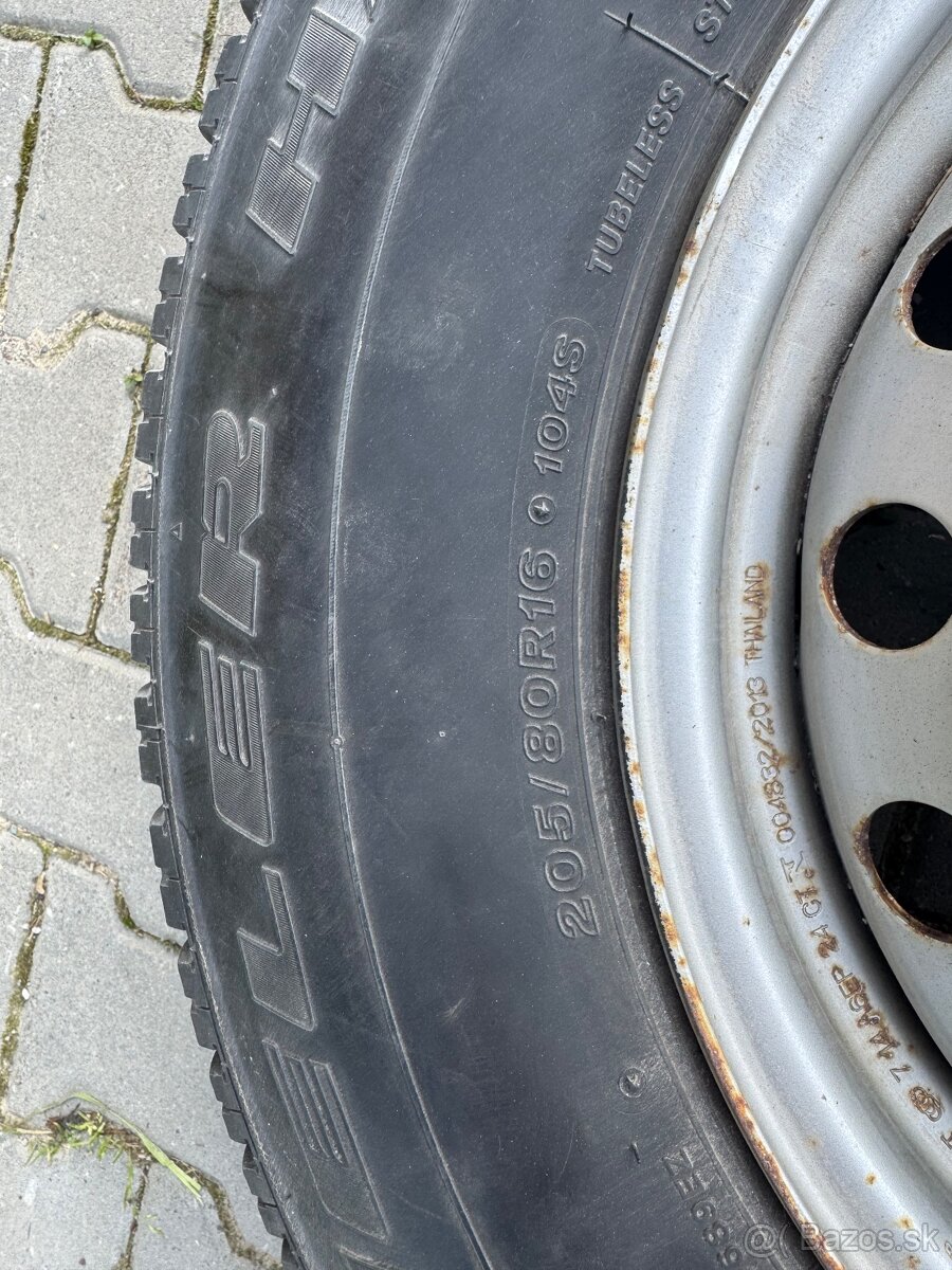Predám disky Mitsubishi L200 + pneumatiky Bridgestone