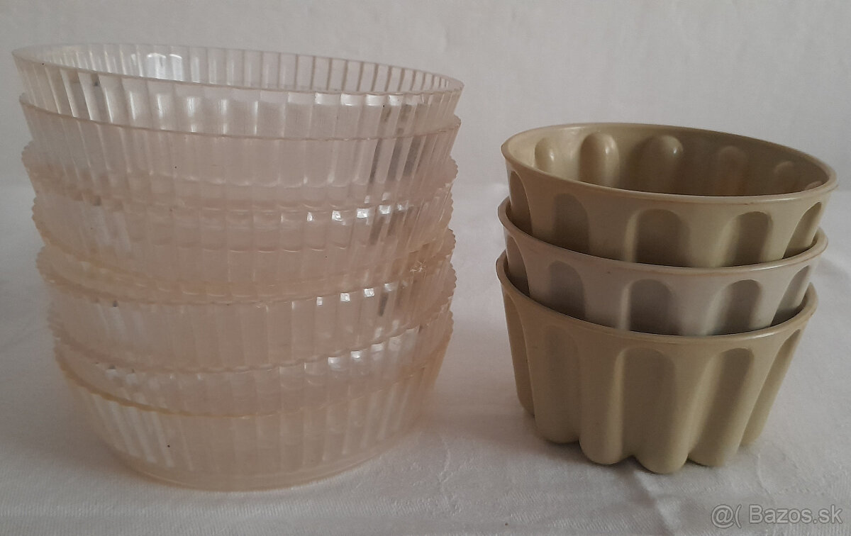 Retro plastové tácky, misky, pohár - 3